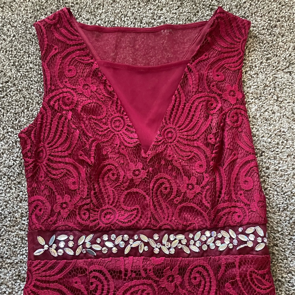 Red Jewel Tone Gown